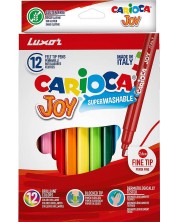 Σετ μαρκαδόροι που πλένονται Carioca Joy - 12 χρώματα