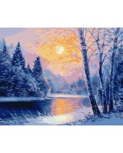 Σετ ζωγραφικής με αριθμούς  Ideyka - Χειμωνιάτικο βράδυ, 40 х 50 cm