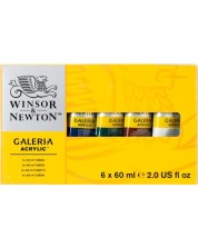 Σετ ακρυλικά χρώματα Winsor & Newton Galeria - 6 χρώματα, 60 ml
