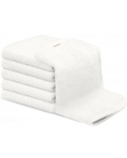 Σετ βρεφικές πετσέτες KeaBabies - Οργανικό μπαμπού, λευκό, 6 τεμάχια -1