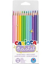 Σετ  χρωματιστά μολύβια   Carioca - Pastel, 12 χρώματα
