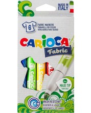 Σετ υφασμάτινων μαρκαδόρων Carioca Cromatex - 6 χρώματα -1