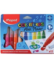 Σετ μαρκαδόρους   Maped Color Peps - Mini Power, 12 χρώματα
