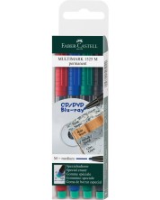 Σετ μονίμως fineliner  Faber-Castell Multimark -4 χρώματα, Μ