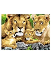 Σετ ζωγραφικής με ακρυλικά χρώματα Royal - Λιοντάρια, 39 х 30 cm -1