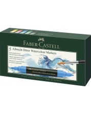Σετ μαρκαδόροι ακουαρέλας Faber-Castell Albrech Dürer - 5 χρώματα -1