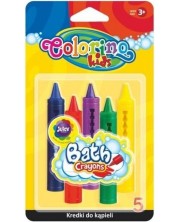 Σετ κηρομπογιές μπάνιου Colorino Kids - 5 χρώματα