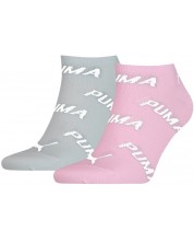 Σετ κάλτσες Puma - BWT Sneaker, 2 ζευγάρια, μέγεθος 35-38, γκρι/ροζ -1