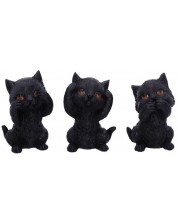 Σετ αγαλματίδια Nemesis Now Adult: Humor - Three Wise Kitties, 8 cm -1
