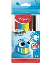 Σετ μαρκαδόροι Maped Color Peps - Ocean, 6 χρώματα