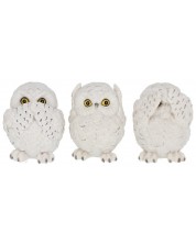 Σετ αγαλματίδια Nemesis Now Adult: Gothic - Three Wise Owls, 8 cm -1