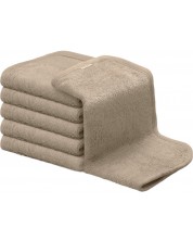 Σετ βρεφικές πετσέτες KeaBabies - Οργανικό μπαμπού, καφέ, 6 τεμάχια -1