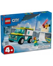 Κατασκευαστής LEGO City - Ασθενοφόρο έκτακτης ανάγκης και snowboarder(60403)
