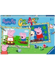 Σετ ζωγραφικής με αριθμούςа Ravensburger CreArt - Peppa Pig