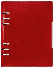 Δερμάτινο σημειωματάριο-ατζέντα Lemax Novaskin - A5, κόκκινο, με κρίκους και μηχανισμό -1