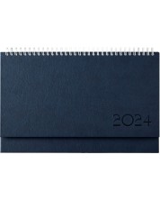 Δερμάτινο επιτραπέζιο ημερολόγιο Kazbek - Μπλε, 2024
