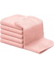 Σετ βρεφικές πετσέτες  KeaBabies - Οργανικό μπαμπού, ροζ, 6 τεμάχια -1