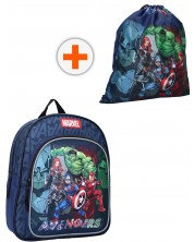 Σετ νηπιαγωγείου Vadobag Avengers - Σακίδιο πλάτης και αθλητική τσάντα, United Forces