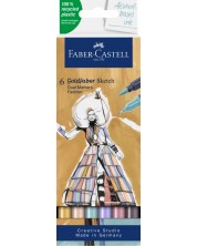 Σετ μαρκαδόρων  Faber-Castell Goldfaber Sketch - Fashion, 6 χρώματα