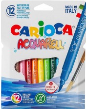 Μαρκαδόροι με πινέλο  Carioca Acquarell - 12 χρώματα