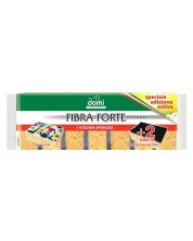 Σετ Σφουγγάρια κουζίνας Domi - Fibra Forte, 5 τεμ, κίτρινο