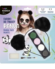 Σετ βαφής προσώπου  με τιάρα Kidea - Panda