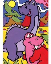 Σετ με ακρυλικά χρώματα Royal - Η πρώτη μου ζωγραφική, δεινόσαυροι, 22 х 30 cm