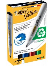 Σετ μαρκαδόρων BIC Whiteboard - Velleda, στρογγυλή μύτη, 5mm, 4 χρώματα -1