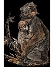 Σετ χαρακτικής Royal Copper - Μαϊμούδες, 20 x 25 cm -1
