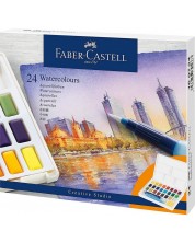 Σετ ακουαρέλα Faber-Castell - 24 χρώματα, σε κουτί