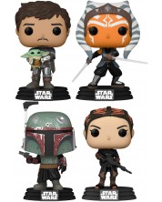 Μίνι σετ φιγούρες Funko POP! Television: The Mandalorian - The Mandalorian with Grogu, Ahsoka, Boba Fett, Fennec Shand (Special Edition)