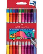 Σετ μαρκαδόροι με διπλή μύτη   Faber-Castell- 20 χρώματα