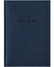 Δερμάτινο σημειωματάριο Europe A5 - Μπλε, 2024