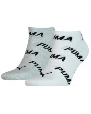 Σετ κάλτσες Puma - BWT Sneaker, 2 ζευγάρια, λευκό/γκρι
