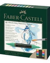 Σετ μαρκαδόροι ακουαρέλας Faber-Castell Albrech Dürer - 10 χρώματα -1