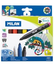 Μαγικοί μαρκαδόροι Milan - Maxi Magic, 8 + 2 χρώματα -1