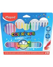 Σετ μαρκαδόροι Maped Color Peps - Long Life, 18 χρώματα -1