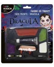 Σετ βαφές προσώπου και αξεσουάρ Kidea - Dracula, 6 χρώματα