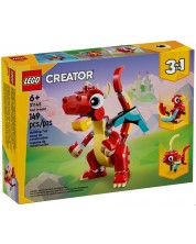 Κατασκευαστής LEGO Creator 3 σε 1 - Κόκκινος δράκος(31145) -1