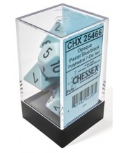 Σετ ζάρια Chessex Opaque Pastel - Blue/black Polyhedral , 7 τεμάχια