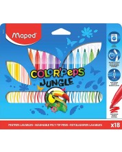 Σετ μαρκαδόροι Maped Color Peps - Jungle, 18 χρώματα