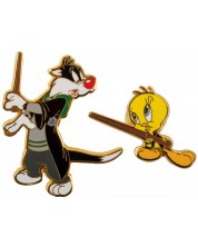 Σετ σήματα CineReplicas Animation: Looney Tunes - Sylvester and Tweety at Hogwarts (WB 100th)