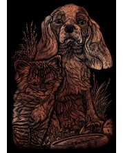 Σετ χάραξης Royal Copper - Σκύλος και γατάκι, 13 x 18 εκ
