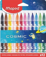 Σετ μαρκαδόροι Maped Color Peps - Cosmic, 12 χρώματα -1