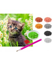 Σετ ζωγραφικής με χάντρες  Grafix - Γάτα 