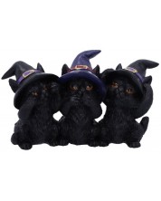 Σετ αγαλματίδια Nemesis Now Adult: Humor - Three Wise Black Cats, 11 cm -1