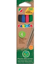 Σετ χρωματιστά στυλό Carioca Eco Family, 4 χρωμάτων