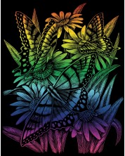 Σετ χαρακτικής  Royal  Rainbow - Πεταλούδα, 20x25 cm -1