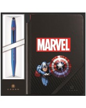 Σετ σημειωματάριο και στυλό Cross Tech2 - Marvel Captain America, A5 -1