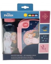 Σετ μπουκάλι  και κουτί φαγητού Disney - Frozen, ροζ